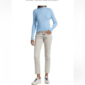 Rag & bone Dre Low Rise Slim Boyfriend Jean Dust color Fits 26